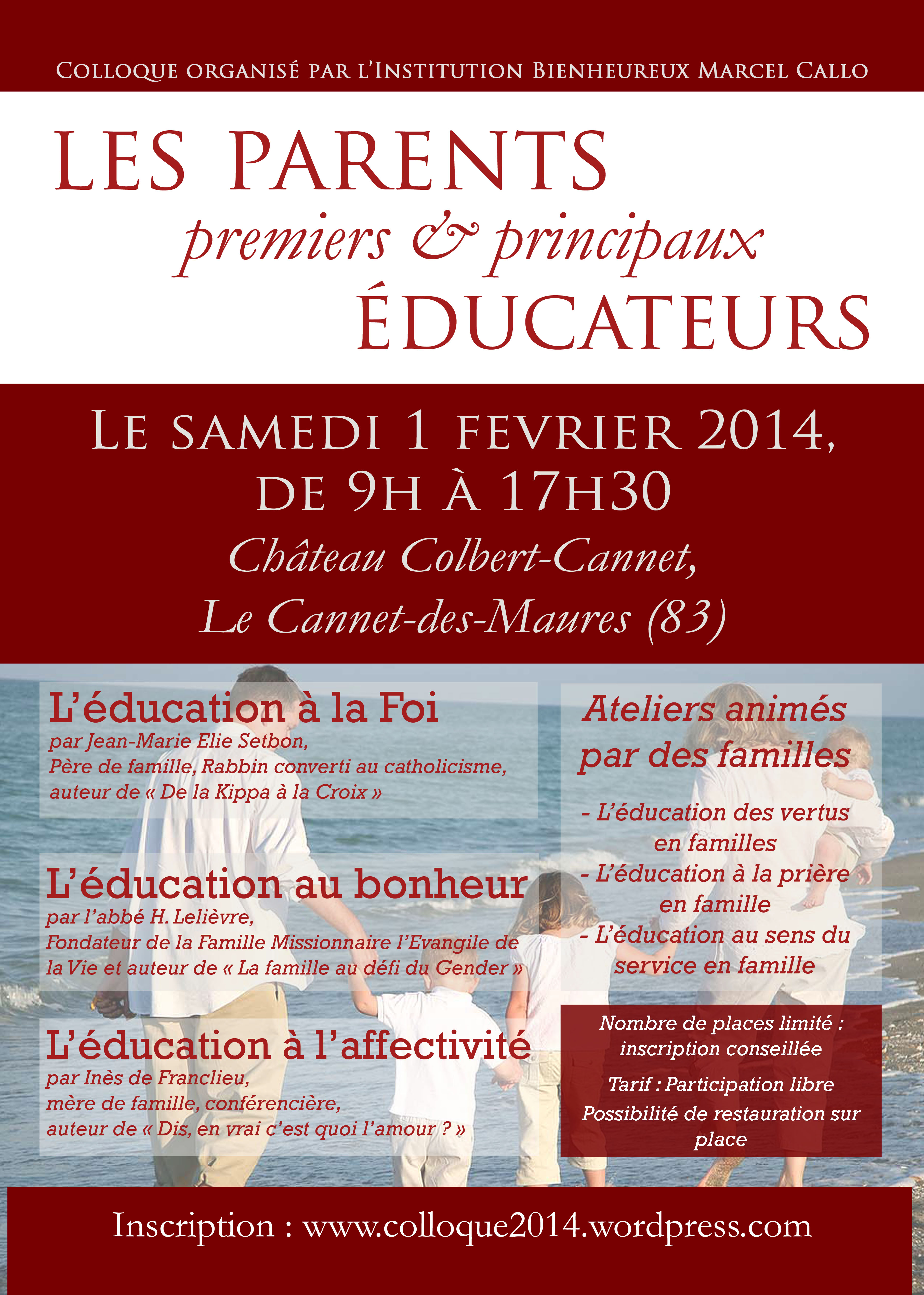 Les parents premiers et principaux éducateurs